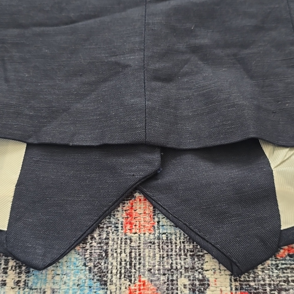 NWT ZARA Navy Blue Linen Vest - Picture 5 of 6